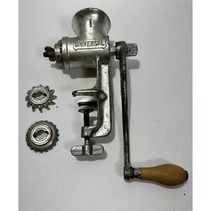 Vintage Cast‎ Iron UNIVERSAL #1 FOOD CHOPPER GRINDER Manual Working